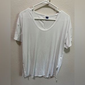 White Old Navy Side-slit T-Shirt